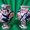 Pair of Derby Imari pattern vases