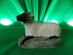 Rare Victorian Staffordshire Black faced Ram
