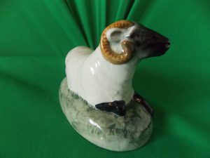 Rare Victorian Staffordshire Black faced Ram