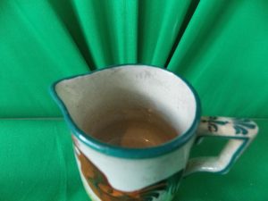 Scottish Wemyss ware cream jug, (Bon Jour) Brown Cockerel.