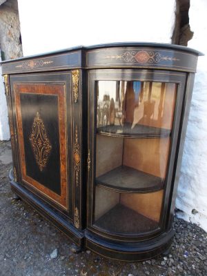 Victorian Ebonised Credenza cabinet
