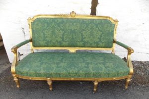 19th cent French carved giltwood sofa