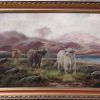 Pr Scottish highland cattle landscapes. Oils on Canvas