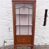 Edwardian single door mahogany display cabinet