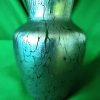 Loetz Papillion and creta oil slick vase