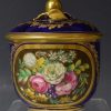 Fine Sevres gilt lidded pot, with cobalt blue ground,