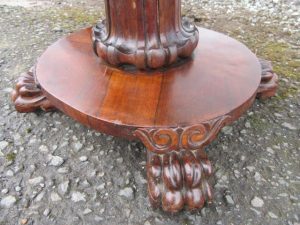 William 1V rosewood fold over card table.