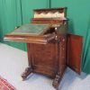 Victorian pop up Burr Walnut Davenport Desk