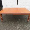 Wide Victorian mahogany extending dining table