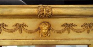 Regency gilt overmantle section mirror