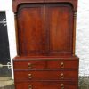 Georgian mahogany linen press (Irish)