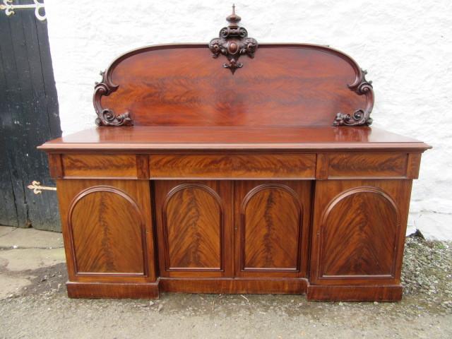 Victorian four door mahogany splashback sideboard