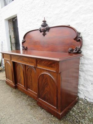 Victorian four door mahogany splashback sideboard
