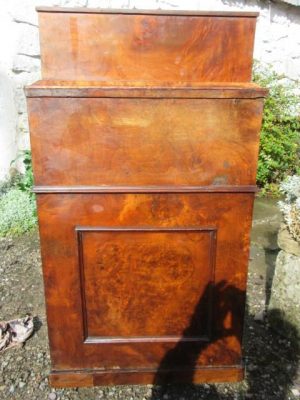 Burr Walnut Piano Top Davenport Desk
