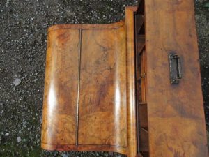 Burr Walnut Piano Top Davenport Desk