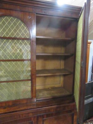 Regency two door mahogany bookcase