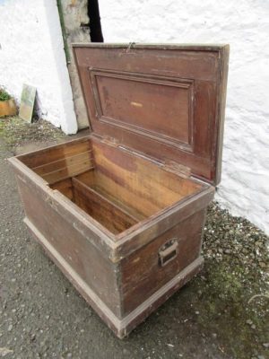 Victorian pine kist original condition.