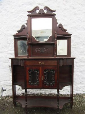 Edwardian mahogany mirror back sideboard