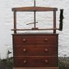 Georgian oak cloths press chest of drawers