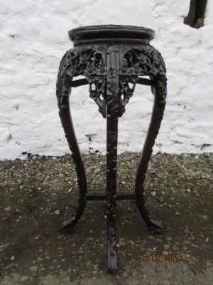 Victorian marble top chinese rosewood stand