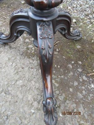 Victorian carved rosewood and tapestry fire screen