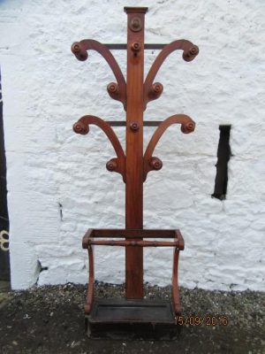 Victorian mahogany hat and coat stand