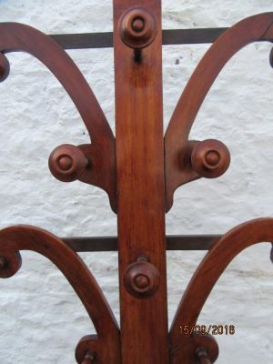 Victorian mahogany hat and coat stand