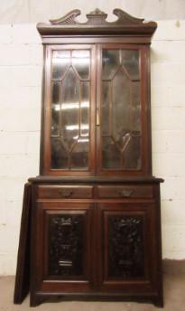 Late Victorian mahogany astragal glazed bookcase.