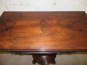 William 1V rosewood foldover card table.