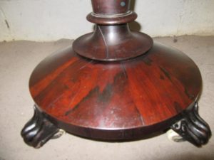 William 1V rosewood foldover card table.
