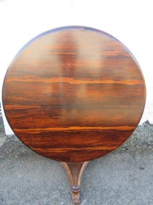 Victorian rosewood tilt top centre table.