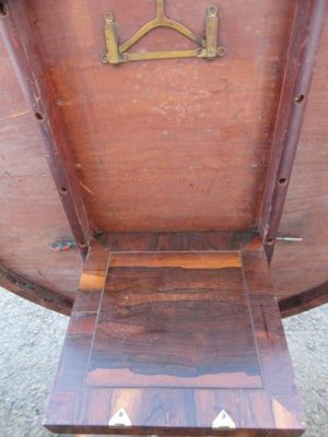 Victorian rosewood tilt top centre table.