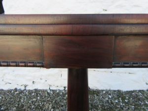 Regency rosewood fold over card table.