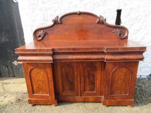 Victorian mahogany four door splash back sideboard