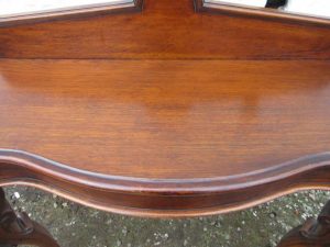 Victorian carved oak console table.