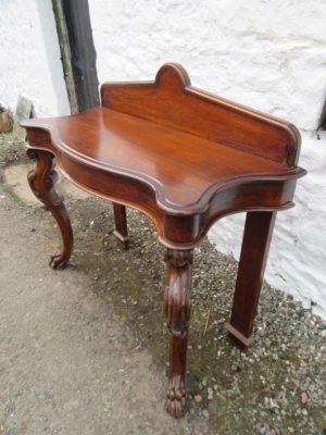 Victorian carved oak console table.