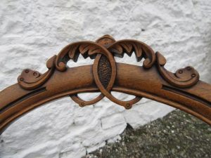 Set of Victorian carved walnut balloon back dining chairs.