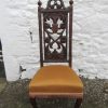 Victorian carved high back oak hall chair