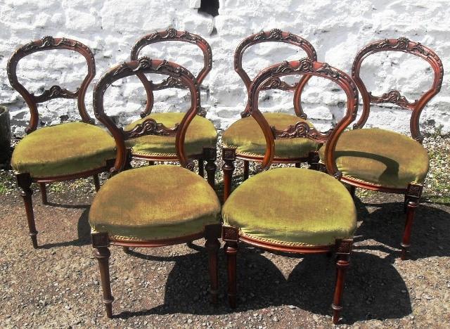 Set of 6 Victorian Mahogany chairs