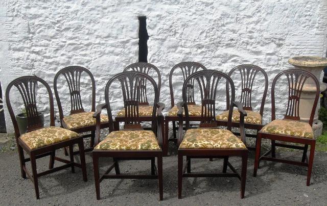 8 Victorian S&H Jewell mahogany dining chairs