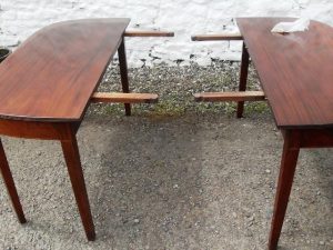 Georgian double D end dining table