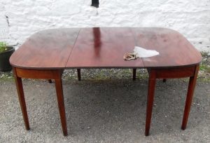 Georgian double D end dining table