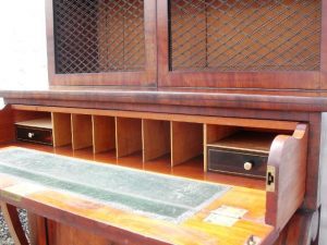 Regency period mahogany secretaire bookcase