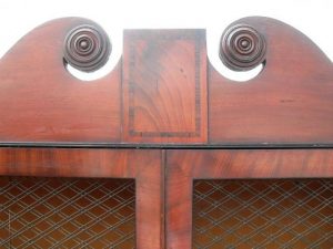 Regency period mahogany secretaire bookcase