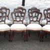 Set 12 Victorian mahogany dining chairs
