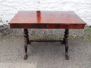 Edwardian mahogany stretcher table