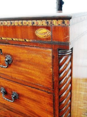 Georgian mahogany 2 over 3 chest of drawers