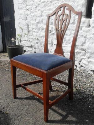 Set of 6+2 Edwardian hepplewhite revival mahogany dining chairs