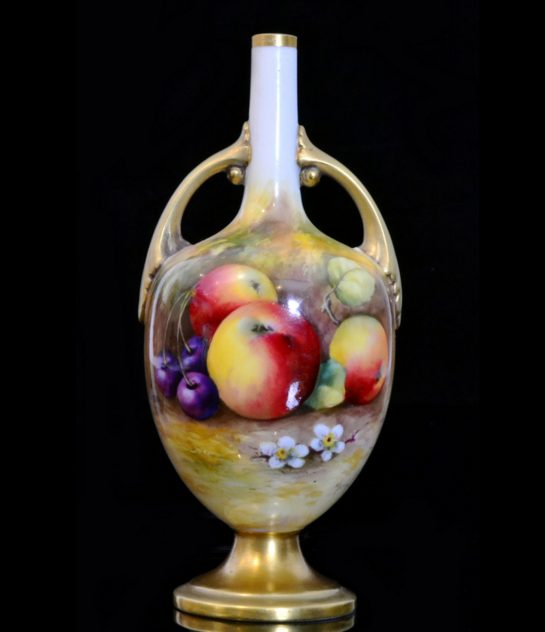Royal Worcester Vase 'Fallen Fruits' George Moseley