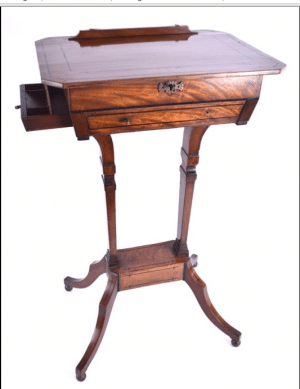 Edwardian mahogany tilt top work table